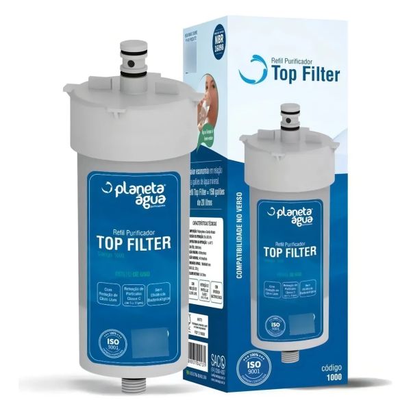 REFIL PURIFICADOR MALLORY E MONDIAL TOP FILTER PLANETA ÁGUA