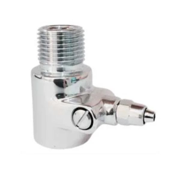 CONEXÃO T DE METAL 1/2 X 1/2 C/REGISTRO MANGUEIRA 1/4